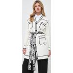 Dámske Designer Kardigany Karl Lagerfeld béžovej farby z bavlny vo veľkosti XS na zimu 