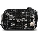 Dámske Designer Crossbody kabelky Karl Lagerfeld čiernej farby v zľave 
