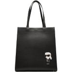 Dámske Designer Kožené kabelky Karl Lagerfeld čiernej farby z kože v zľave 