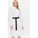 Dámske Designer Denné šaty Karl Lagerfeld BIO bielej farby z bavlny vo veľkosti M v zľave udržateľná móda 