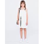 Designer Dievčenské šaty Karl Lagerfeld bielej farby zo syntetiky v zľave 