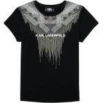Designer Detské tričká s krátkym rukávom Karl Lagerfeld čiernej farby 