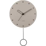 Nástenné hodiny Karlsson sivej farby z dreva 