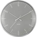 Nástenné hodiny Karlsson sivej farby v elegantnom štýle zo skla 