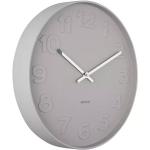 Nástenné hodiny Karlsson sivej farby v elegantnom štýle v zľave 