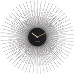 Nástenné hodiny Karlsson čiernej farby v modernom štýle z ocele v zľave 