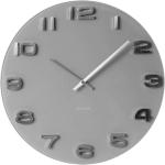 Nástenné hodiny Karlsson sivej farby vo vintage štýle v zľave 