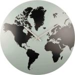 Nástenné hodiny Karlsson sivej farby v minimalistickom štýle v zľave 