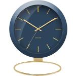 Stolné hodiny Karlsson modrej farby v zľave 