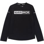 Chlapčenské Detské tričká s dlhým rukávom Karrimor Run čiernej farby v klasickom štýle z polyesteru s dlhými rukávmi 