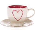 Šálky na cappuccino so zábavným motívom z keramiky objem 200 ml s motívom: Srdcia v zľave 