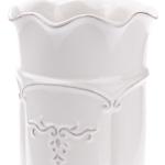 Vázy bielej farby v elegantnom štýle z keramiky v zľave s výškou 30 cm s priemerom 30 cm 