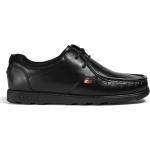 Pánske Spoločenské topánky Kickers čiernej farby v elegantnom štýle s prešívaným vzorom z kože vo veľkosti 47 šnurovacie v zľave na jar 