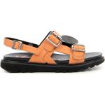 Dámske Kožené sandále Kickers oranžovej farby vo veľkosti 41 na leto 