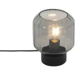 Stolové lampy Qazqa čiernej farby zo skla v zľave kompatibilné s E27 