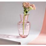 Vázy ružovej farby v minimalistickom štýle s kvetinovým vzorom z kryštálu 
