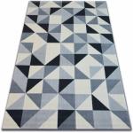 Moderné koberce sivej farby v škandínávskom štýle s geometrickým vzorom z polypropylénu 