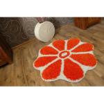 Koberec SHAGGY GUSTO Květina C300 oranžový kruh 120 cm
