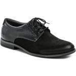 Pánske Spoločenské topánky Koma čiernej farby v elegantnom štýle z kože vo veľkosti 42 na štandardné nohy šnurovacie na jar 