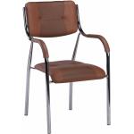 Konferenčné stoličky Kondela hnedej farby v elegantnom štýle z kovu v zľave 