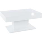 Konferenčné stolíky Kondela bielej farby MDF s úložným priestorom vysoko lesklý povrch 
