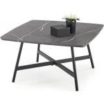 Konferenčné stolíky halmar oceľovo šedej farby v elegantnom štýle z mramoru dyhovaný povrch 