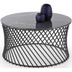 Konferenčné stolíky halmar oceľovo šedej farby v elegantnom štýle z mramoru lakovaný povrch 