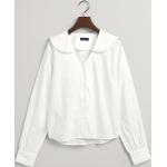 Dievčenské Detské košele Gant bielej farby z bavlny do 12 rokov s dlhými rukávmi s volánmi 