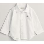 Detské košele Gant Oxford bielej farby z bavlny do 18 mesiacov s dlhými rukávmi 