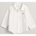 Dojčenské Detské košele Gant Oxford bielej farby z bavlny do 12 mesiacov s dlhými rukávmi 