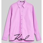 Dámske Designer Blúzky Karl Lagerfeld BIO fialovej farby vo veľkosti M udržateľná móda 