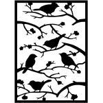 Dekorácie na stenu čiernej farby z kovu s motívom: Vtáky v zľave 