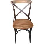 Jedálenské stoličky antic line hnedej farby v industriálnom štýle z kovu 