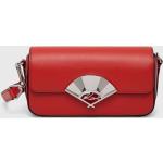 Dámske Designer Crossbody kabelky Karl Lagerfeld červenej farby z hovädzej kože udržateľná móda 