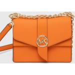 Dámske Designer Crossbody kabelky Michael Kors Michael Kors MICHAEL oranžovej farby z kože v zľave 