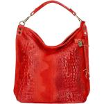 Dámske Elegantné kabelky červenej farby v elegantnom štýle z kože na zips vrecko na mobil 