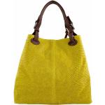 Elegantné kabelky žltej farby v elegantnom štýle z kože na zips vrecko na mobil 
