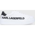 Pánske Designer Kožené tenisky Karl Lagerfeld bielej farby z kože vo veľkosti 46 v zľave 