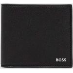 Pánske Designer Kožené peňaženky HUGO BOSS BOSS čiernej farby z polyesteru 