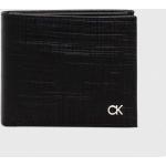Pánske Designer Kožené peňaženky Calvin Klein čiernej farby v zľave 
