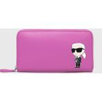 Dámske Designer Luxusné peňaženky Karl Lagerfeld ružovej farby z polyesteru 