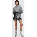 Dámske Mini sukne AllSaints striebornej farby z kože vo veľkosti M metalické udržateľná móda 