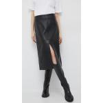 Dámske Designer Midi sukne Calvin Klein čiernej farby z viskózy vo veľkosti S s dĺžkou: Pod kolená 