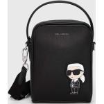 Dámske Designer Malé kabelky Karl Lagerfeld čiernej farby z hovädzej kože 