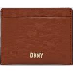 Dámske Designer Púzdra na karty DKNY hnedej farby z polyesteru 