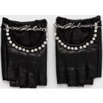 Dámske Designer Rukavice bez prstov Karl Lagerfeld čiernej farby z polyesteru v zľave 