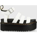 Dámske Sandále na platforme Dr. Martens Blaire bielej farby zo syntetiky vo veľkosti 41 na leto 