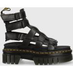 Dámske Sandále na platforme Dr. Martens čiernej farby zo syntetiky vo veľkosti 41 s motívom Gladiator na leto 