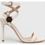 Kožené sandále Elisabetta Franchi béžová farba, SA01L31E2