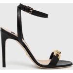 Kožené sandále Elisabetta Franchi čierna farba, SA17L31E2